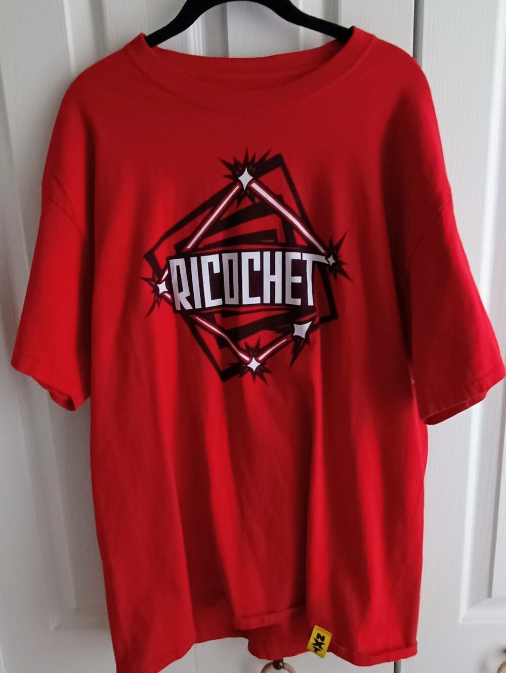 NWT Ricochet NXT Wrestling T-Shirt XL Red WWE Red 2 Sided The One and Only